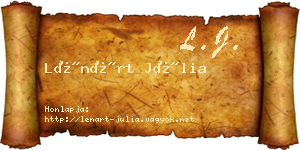 Lénárt Júlia névjegykártya